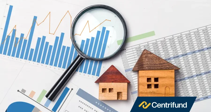 Real estate investor reviewing rental property cash flow projections