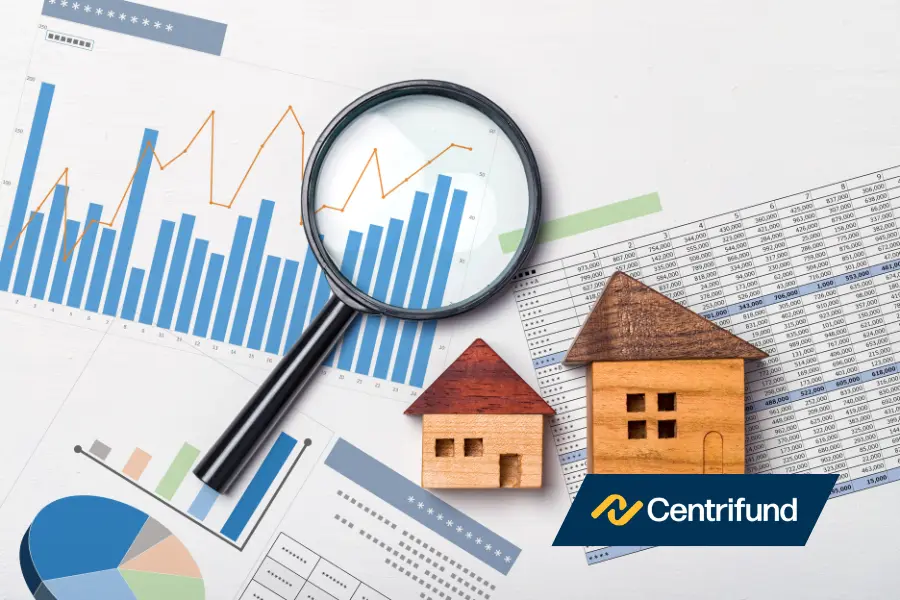 Real estate investor reviewing rental property cash flow projections